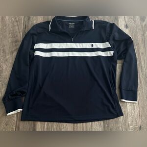 Izod Performance Men's Navy and White Quarter Zip Pullover
